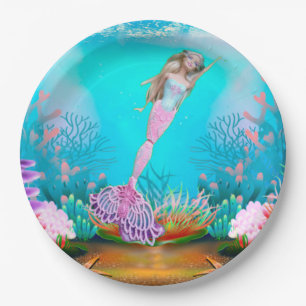 Famous Mermaid Paper Plate