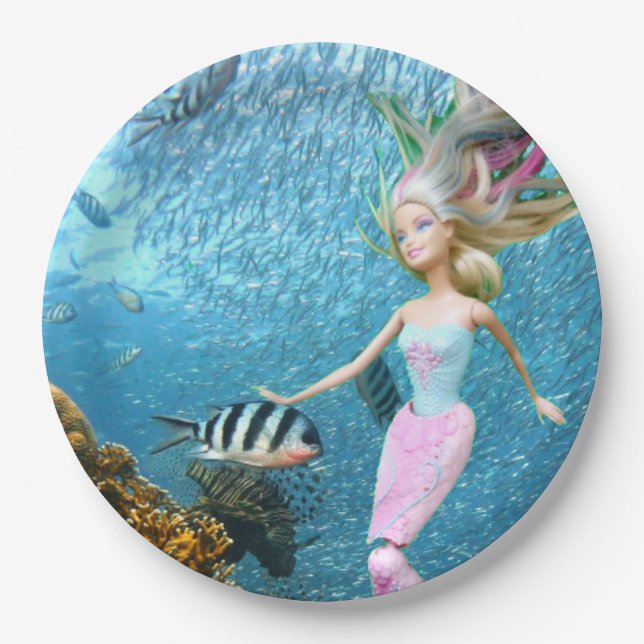 Famous Mermaid Paper Plate (Front)