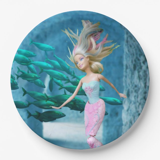 Famous Mermaid Paper Plate (Front)