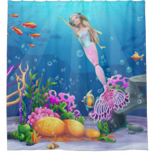 Famous Mermaid Shower Curtain