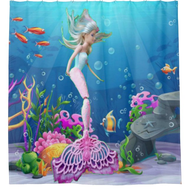 Famous Mermaid Shower Curtain (Front)