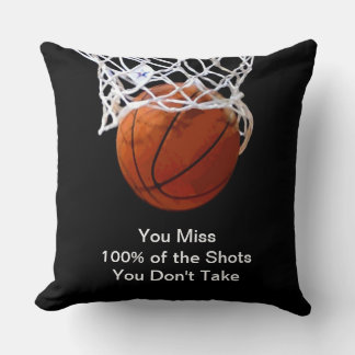 Famous Motivational Quote Basketball Cushion