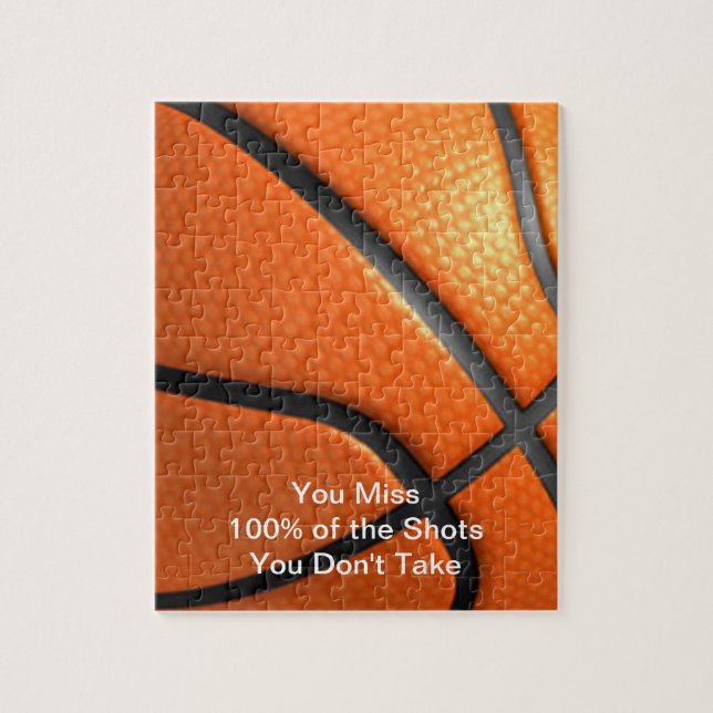Famous Motivational Quote Basketball Poster Jigsaw Puzzle (Vertical)