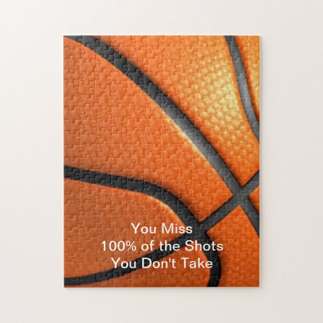 Famous Motivational Quote Basketball Poster Jigsaw Puzzle (Vertical)