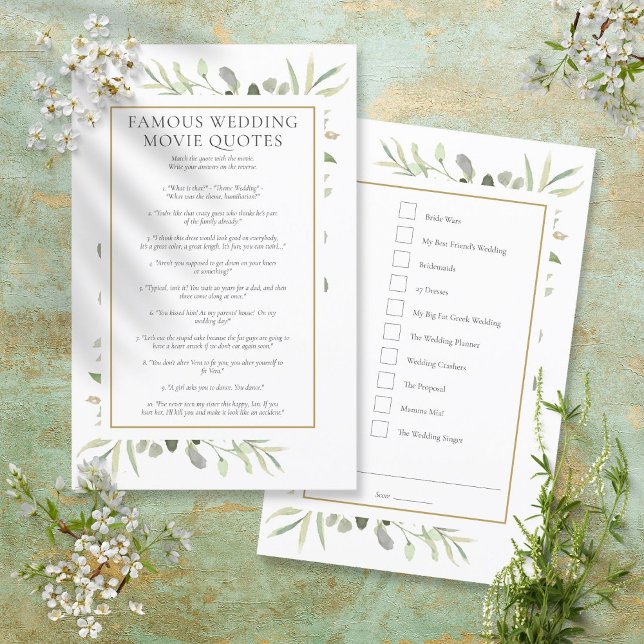 Famous Movie Quotes Bridal Shower Game (Creator Uploaded)