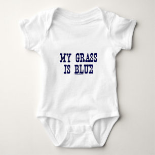 Famous My Grass Is Blue Baby Bodysuit