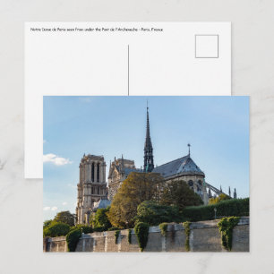 Famous Notre Dame de Paris Cathedral - France Postcard
