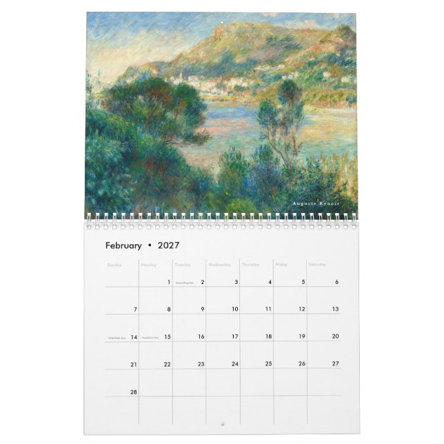 Famous Old Paintings Art Calendar 2027 (Feb 2027)