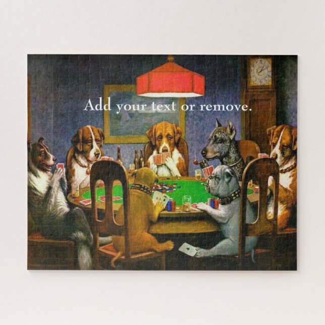 Famous painting: dogs play poker "Friend in Need", Jigsaw Puzzle (Horizontal)