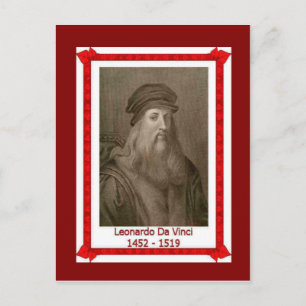 Famous people, Leonardo da Vinci 1452 - 1519 Postcard