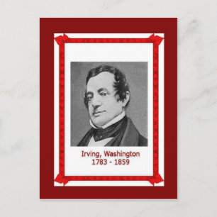 Famous people, Washington Irving 1783-1859 Postcard