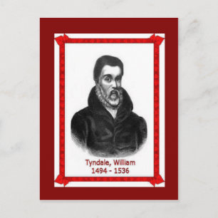 Famous people, William Tyndale 1494-1536 Postcard