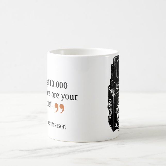 Famous Photographer's Quote 3 Double Lens Camera Coffee Mug (Center)