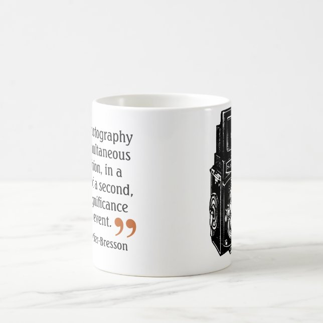 Famous Photographer's Quote 5 Double Lens Camera Coffee Mug (Center)