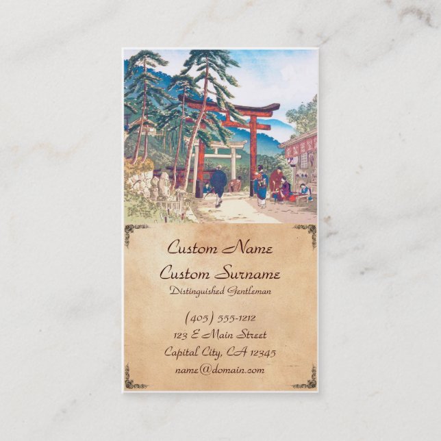 Famous Places of Kyoto - Fushimi Inari scenery Business Card (Front)