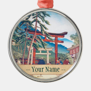 Famous Places of Kyoto - Fushimi Inari scenery Metal Tree Decoration