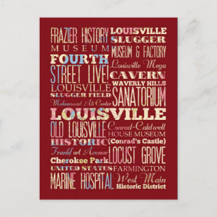 Famous Places of Louisville, Kentucky. Postcard