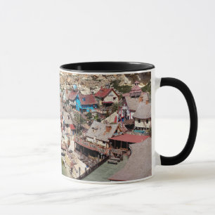Famous Popeye village with colourful houses, Malta Mug