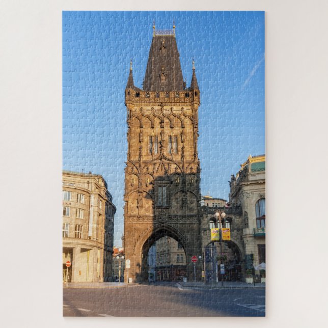 Famous Powder Tower - Prague, Czech Republic Jigsaw Puzzle (Vertical)