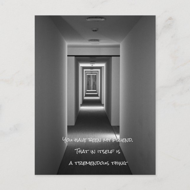 Famous quote: You have been my friend, by EB White Invitation Postcard (Front)