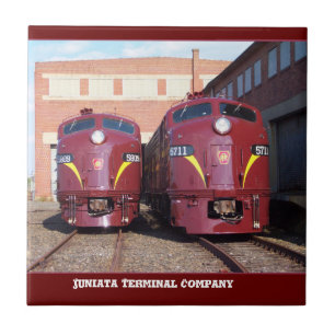 Famous restored Pennsylvania Railroad Locomotives  Tile