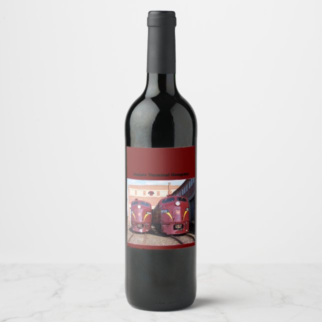 Famous restored Pennsylvania Railroad Locomotives  Wine Label (Front)