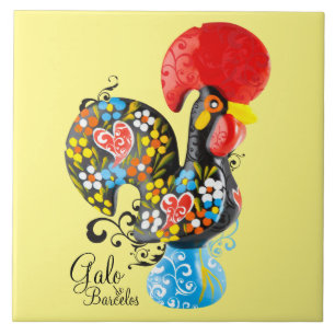 Famous Rooster of Barcelos #06 - Floral edition Tile