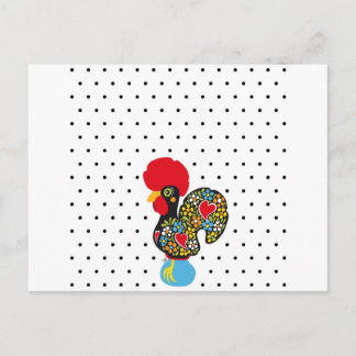 Famous Rooster of Barcelos Nr 06 - Polka Dots Postcard