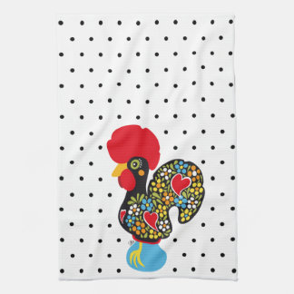 Famous Rooster of Barcelos Nr 06 - Polka Dots Tea Towel