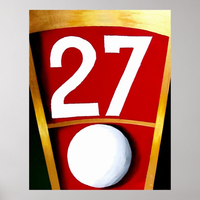 FAMOUS ROULETTE NUMBER 27 RED CASINO LAS VEGAS POSTER (Front)