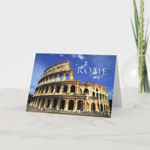 Famous Ruins of the Coliseum Rome Italy Card