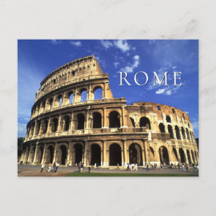 Famous Ruins of the Coliseum   Rome Italy Postcard