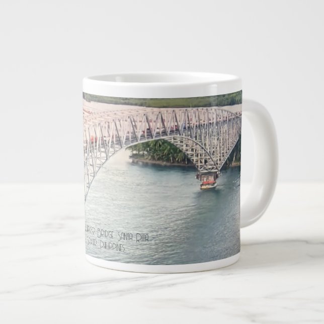Famous San Juanico Bridge, Ph. -  Large Coffee Mug (Front Right)
