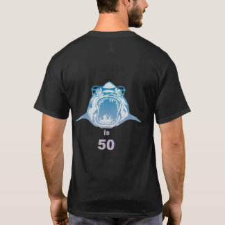 Famous Shark is 50 (black T-Shirt) T-Shirt