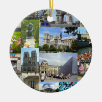 Famous Sights Paris Photo Collage