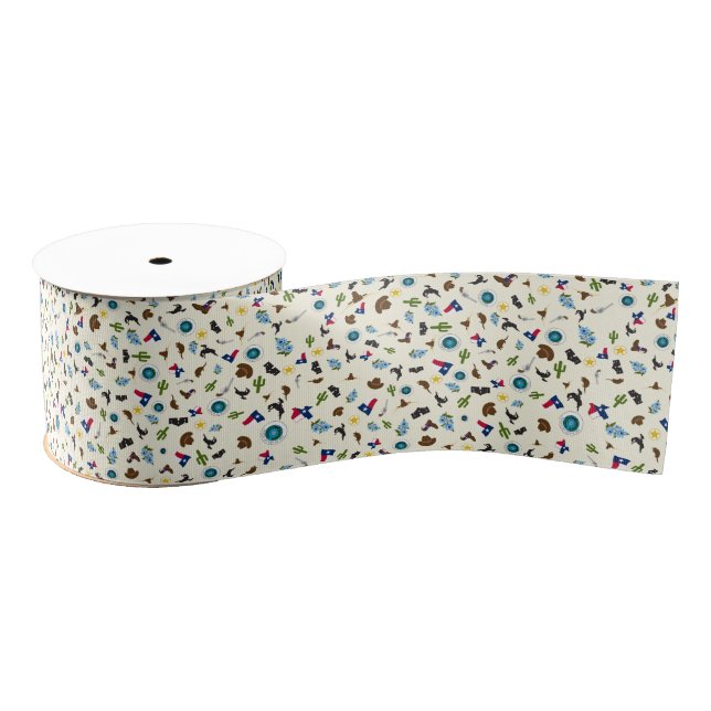 Famous Texas items- the lone star state Grosgrain Ribbon (Spool)