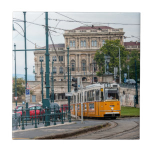 Famous Tramway two in Budapest, Hungary Tile