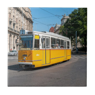Famous Tramway two in Budapest, Hungary Tile