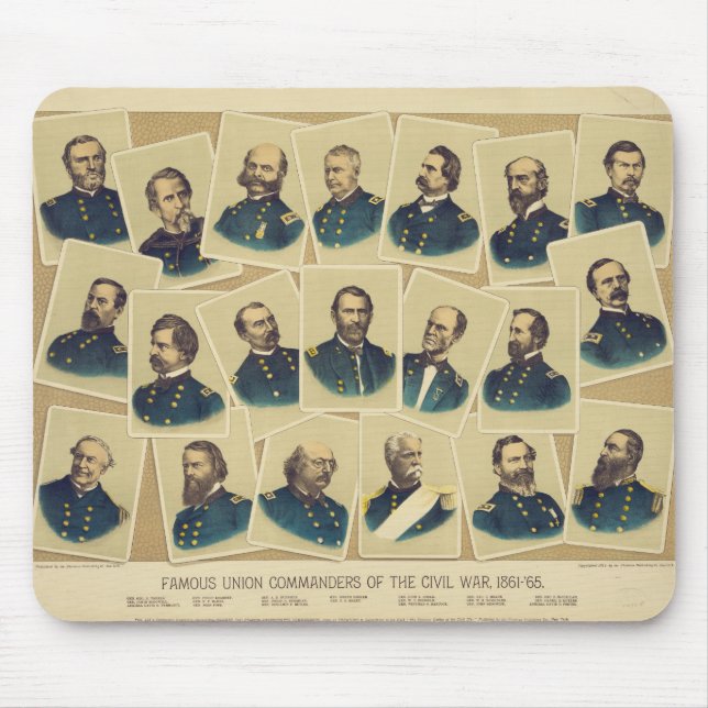 Famous Union Commanders of the Civil War Mouse Mat (Front)