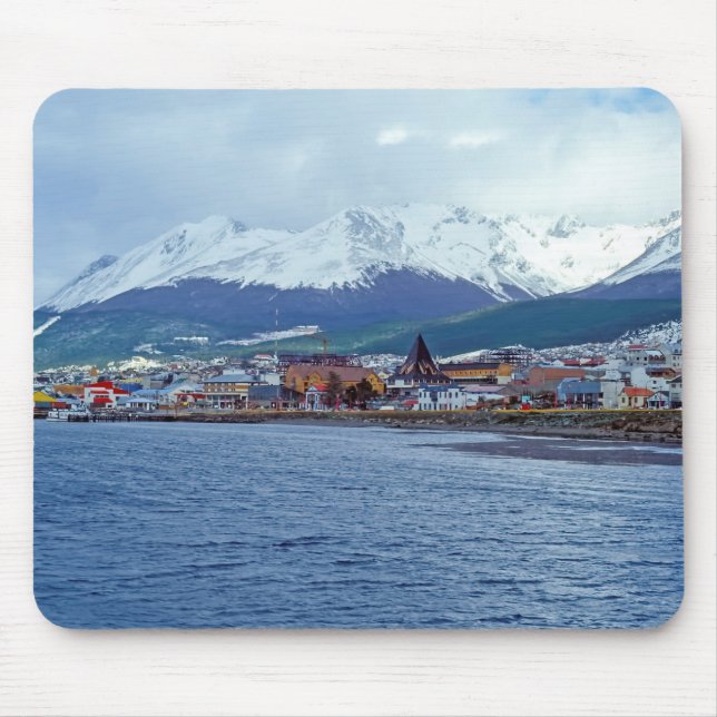 Famous Ushuaia - Tierra del Fuego, Argentina Mouse Mat (Front)