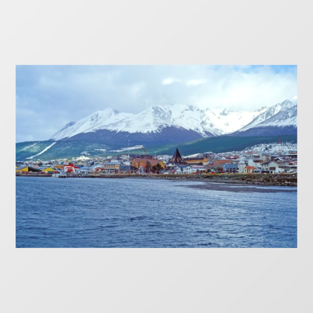 Famous Ushuaia - Tierra del Fuego, Argentina Window Cling (Sheet)