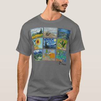 Famous Van Gogh Paintings Sunflowers Starry Night T-Shirt