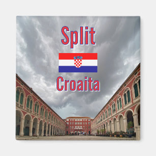 Famous Venetian Square in Split, Croatia travel Magnet