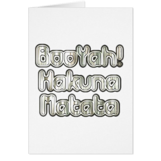 Famous Vintage BooYah Hakuna Matata Image Cards (Front)