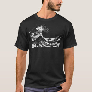 Famous Vintage Great Ocean Wave Hokusai Stylish De T-Shirt