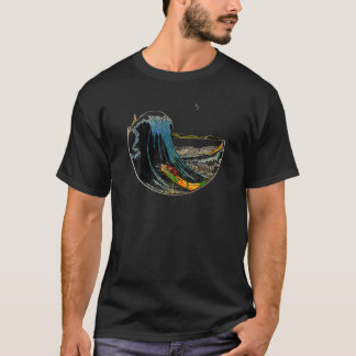 Famous Vintage Japanese Art Great Wave Remix Hokus T-Shirt