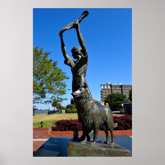 famous waving girl at Savannah, Georgia Poster (Front)