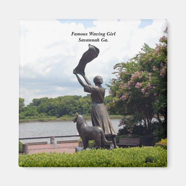 Famous Waving Girl of Savannah Ga. Magnet (Front)
