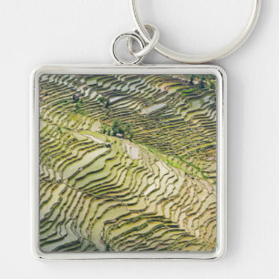 Famous yuanyang Rice Terraces - Yunnan, China Key Ring