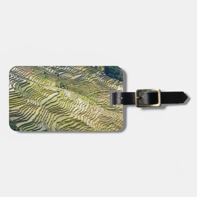 Famous yuanyang Rice Terraces - Yunnan, China Luggage Tag (Front Horizontal)